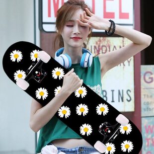 儿童双翘滑板男女初学者版双面男孩案青少年闪光专业四轮图滑板生