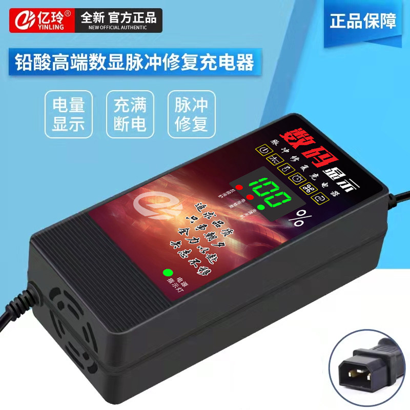 小牛充电器B0铅酸48V电瓶车60V蓄电池G3C智能P电动车GOVA通用原装