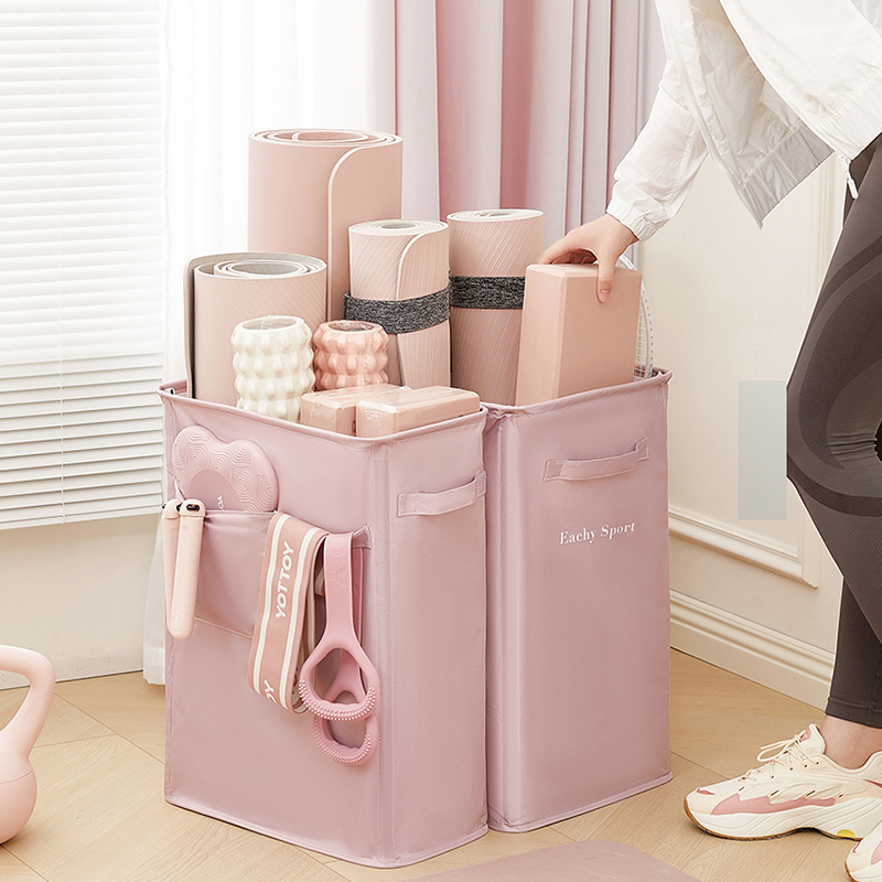 德国瑜珈垫收纳筐健身运动器材z夹缝收纳篮可折叠家用泡沫轴置物