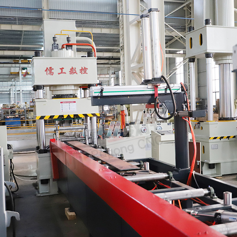 儒工 锚杆托盘全自动生产线 250-630吨锚索托盘冲压四柱液压机