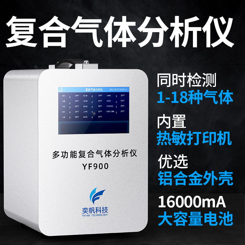 奕帆手提式复合气体分析仪硫化氢氨气臭氧检测CO五合一气体检测仪