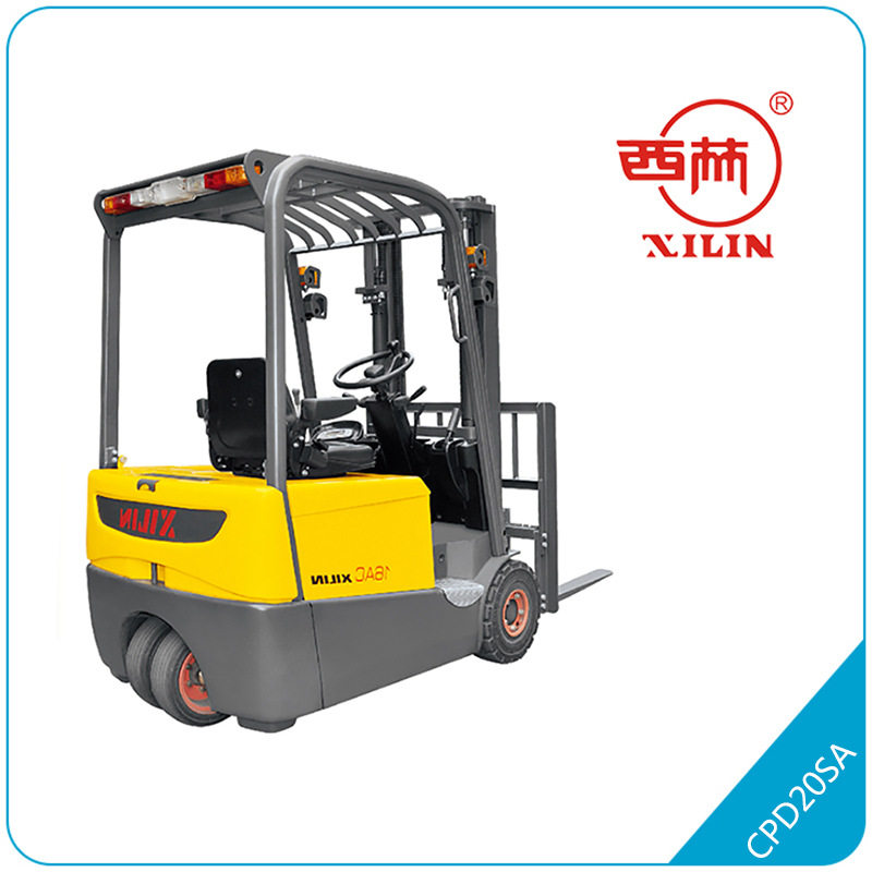 西林三支点平衡重电动堆垛叉车2t吨 宁波如意 双前驱蓄电池座驾式