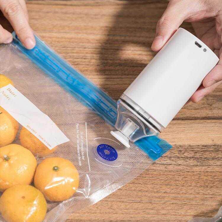 迷你可携式真空机食品压缩保鲜袋电动USB充电抽气泵家用小型无线