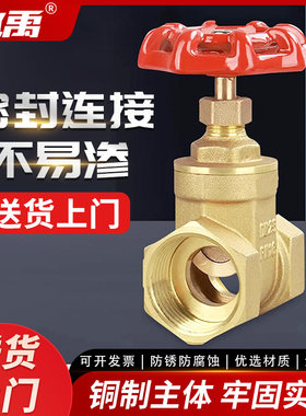 冰禹黄铜闸阀自来水管开关内螺纹水表前锻压总阀双内丝手动闸阀