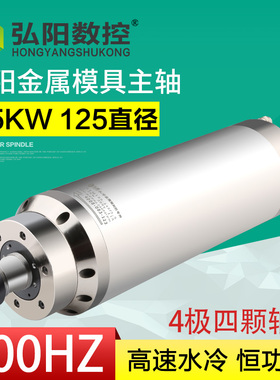 弘阳主轴电机数控金属雕铣机5.5kw模具主轴800HZ  恒功率钻孔机床