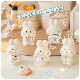 兔子小摆件可爱办公室桌面装 饰品女生治愈小物件桌搭ins生日礼物
