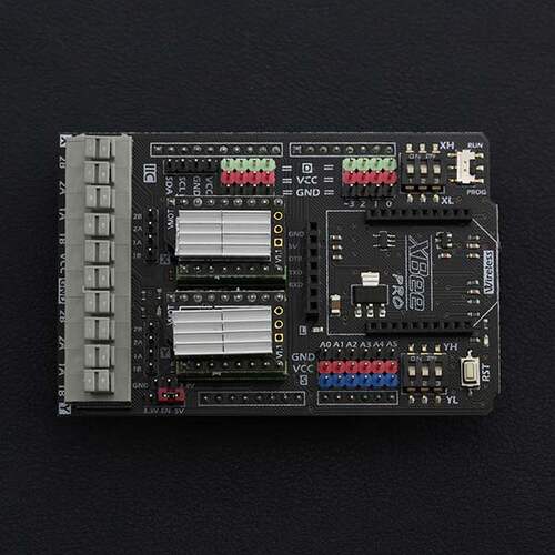 DFRobot出品两路步进电机驱动兼容Arduino扩展板 附带Xbee
