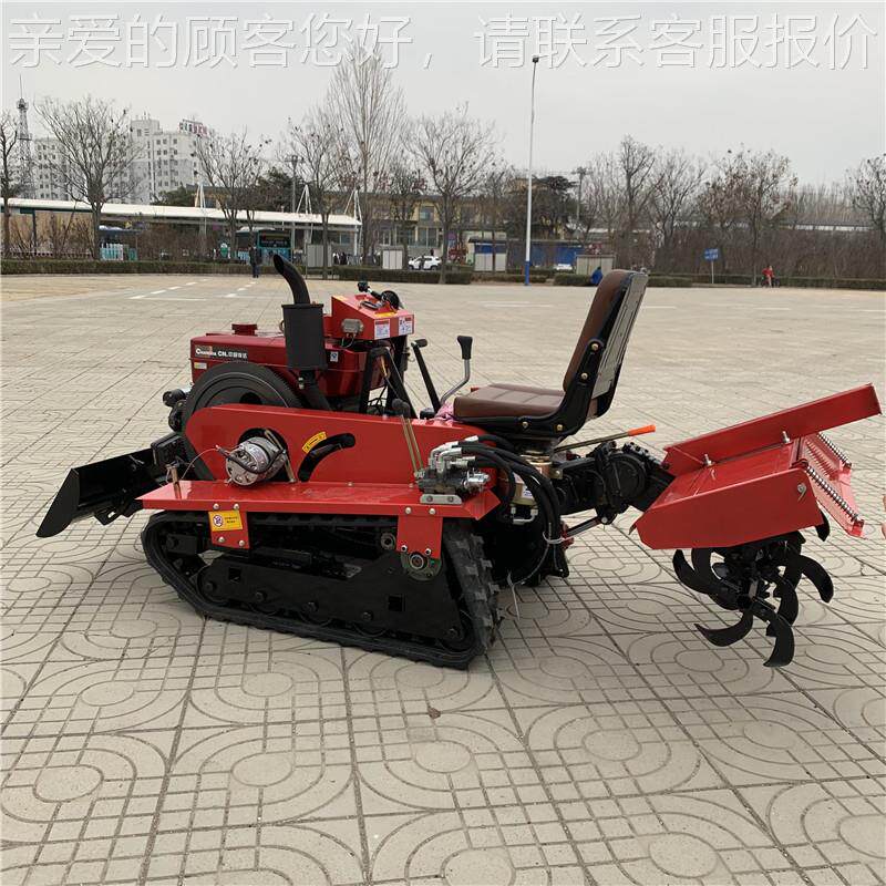 山坡地耘耕趟地犁田机ELT 家用小油微型地柴履带耕机 果园松土翻