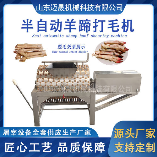 商用半自动羊蹄脱毛机 猪牛羊副产品加工设备 羊头羊蹄烫毛打毛机