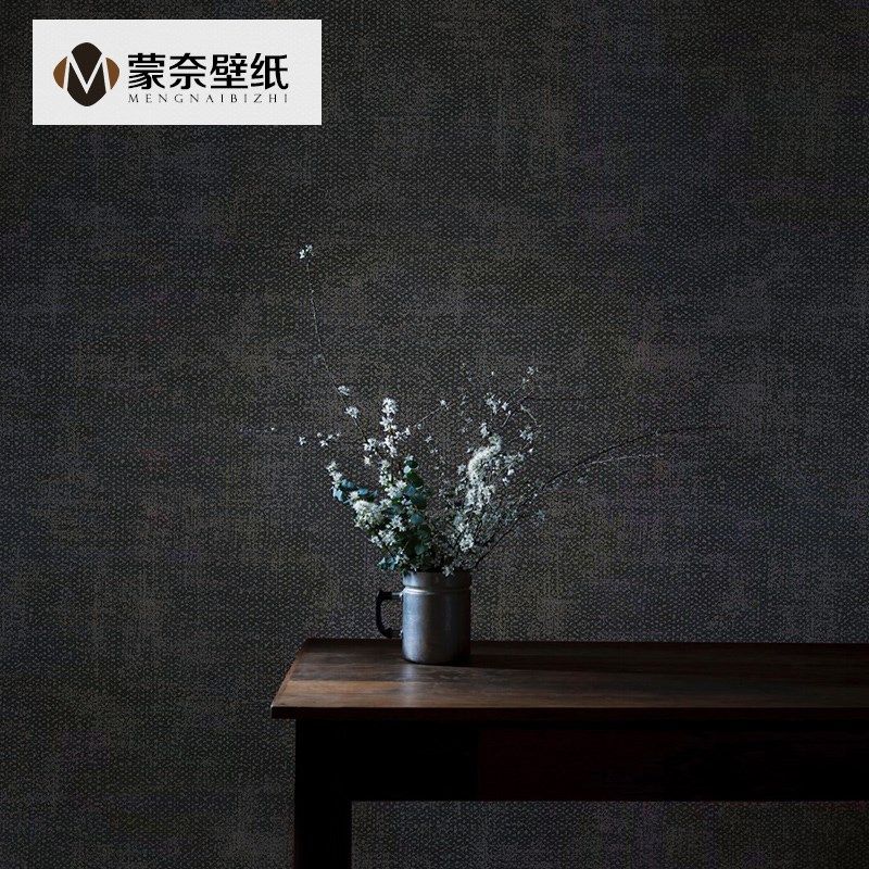 黑色灰色奶咖色无纺布亚麻布纹素色壁纸卧室客厅背景墙纸2025新款,家装主材,无纺布墙纸,淘宝优惠券,粉丝福利购,淘宝优惠卷