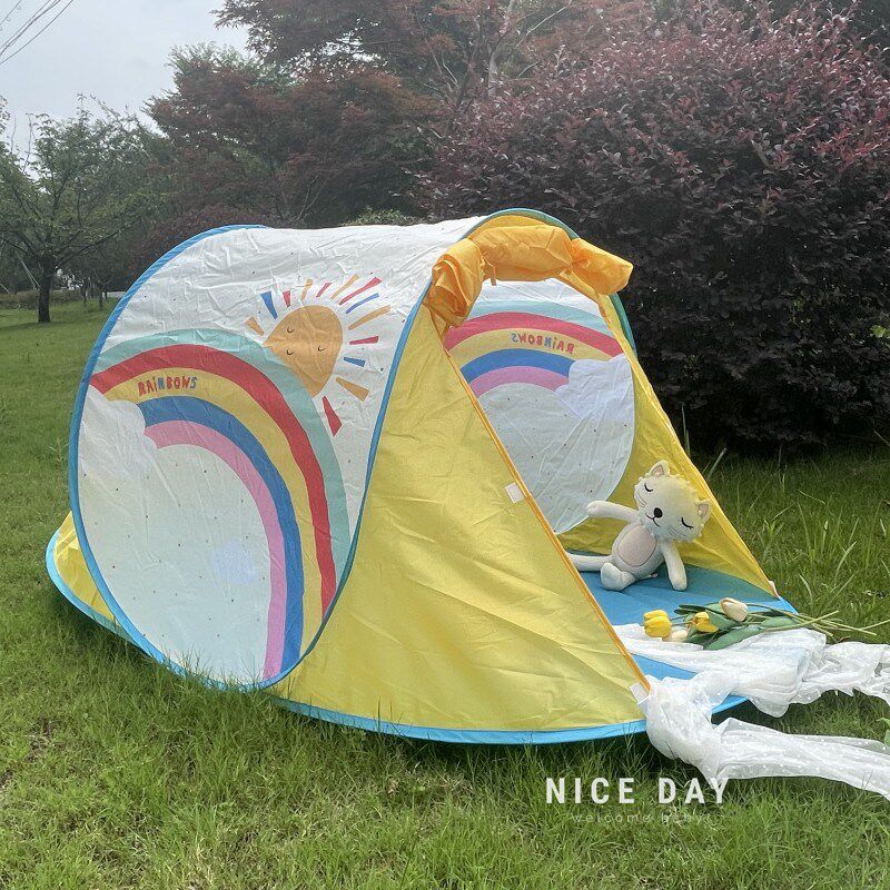 韩国ins儿童帐篷男女宝宝户外便携式折叠速开遮阳海边沙滩帐篷