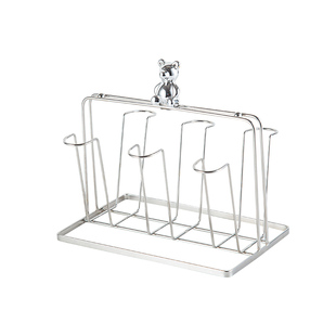 不锈钢大杯架倒扣客厅水杯收纳 8杯杯架玻璃杯杯架家用高杯子收纳