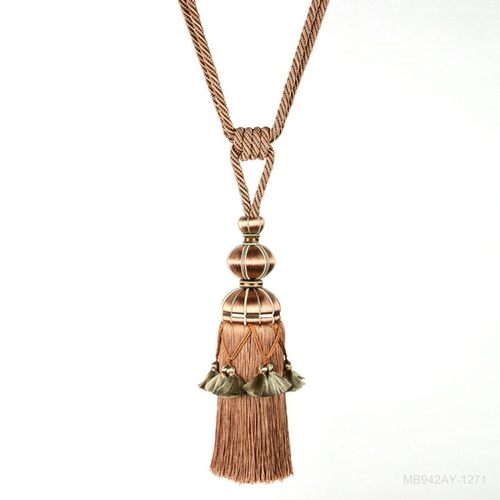 软装大穗窗帘纯手工美式欧式田园韩式绑带样板间单头吊穗挂球/支