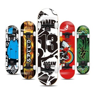 滑板专业板初f学者儿童青少年成人双翘刷街枫木短板公路四轮滑板