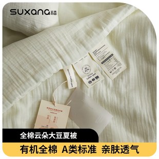 空调被夏被四件套a类母婴级2025新款 纯棉全棉可机洗大豆纤维被子