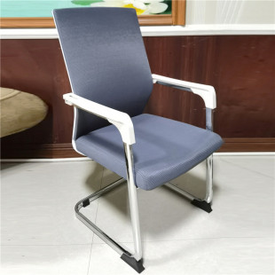 灰色网布办公转椅新款 电脑椅员工卡位白色背会议椅职员椅子升降