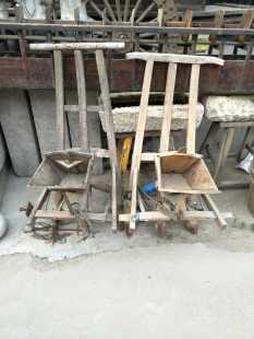 民俗老物件民俗民间农具播种机古代种地工具古旧影视酒店道具摆件
