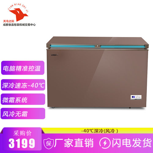星星XINGX -40℃深冷柜风冷家用商用小型冷藏冷冻柜卧式 电脑控温