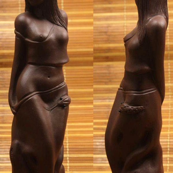 紫砂美女蛇身姿曼妙的高美女雕塑茶宠茶玩摆件全手工工艺品仅2件,特色手工艺,其他特色工艺品,淘宝优惠券,粉丝福利购,淘宝优惠卷