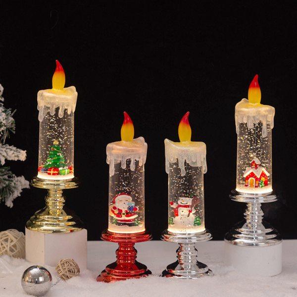 圣诞节装饰蜡烛灯圣诞烛台灯桌面装饰品小夜灯摆件圣诞老人厂,节庆用品/礼品,创意/设计灯,淘宝优惠券,粉丝福利购,淘宝优惠卷