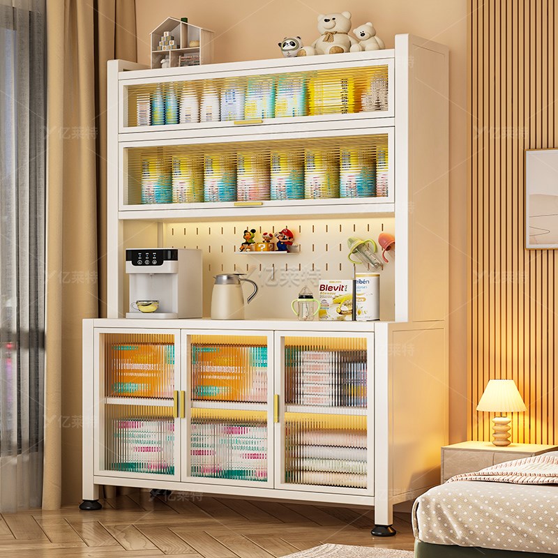 家用落地收纳柜子置物架子杂物柜客厅多J层储物柜鞋柜阳台柜卧室