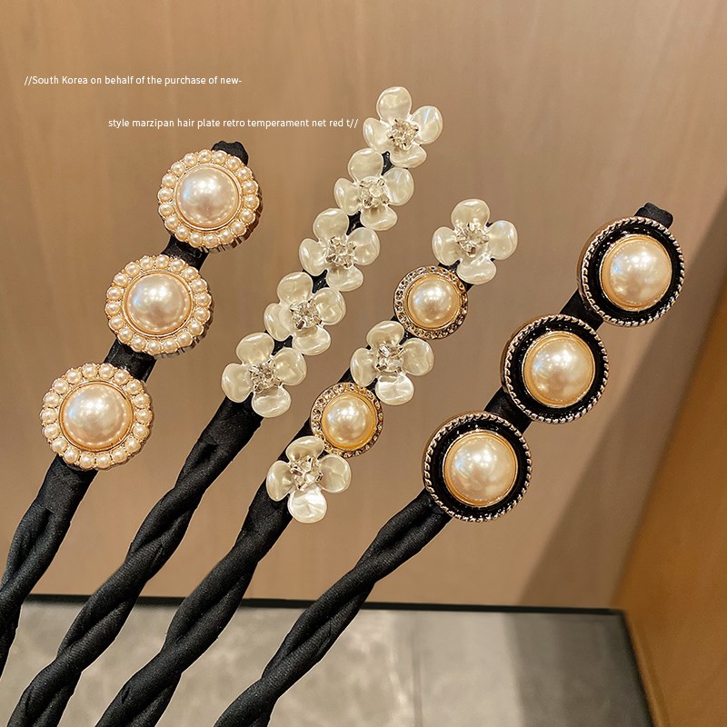 懒人扭扭夹盘发器高级感珍珠盘发棒扎丸子头扭扭盘发T神器2025新