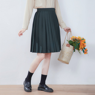 中牌制服馆 新款纯色优等生裙JK制服裙基础优等生日系百褶裙现货