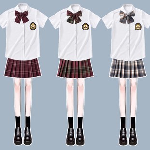内衬安全裤裙幼儿园教师大中小学生班服校服女夏装制服套装毕业服