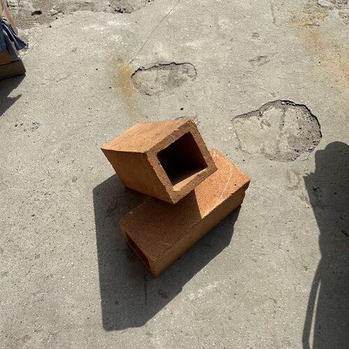 方形烟道耐火砖1300度壁炉容铝炉烟囱砖160T*160*380