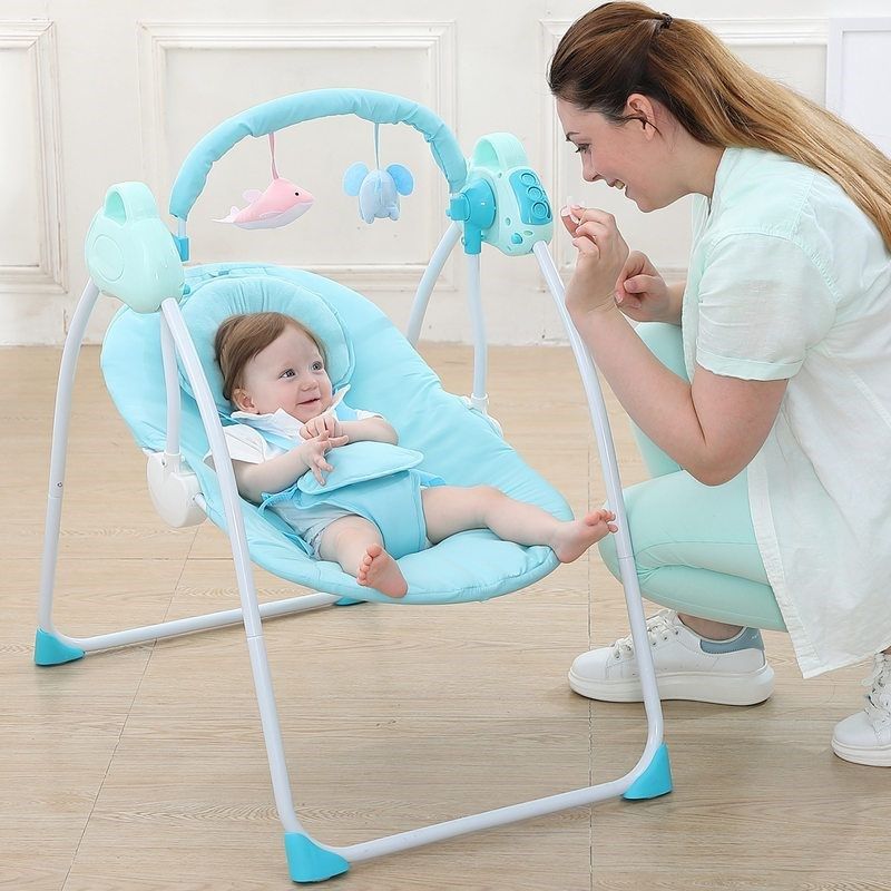 智能电动婴儿摇摇椅睡篮哄睡哄娃安抚秋千床摇篮秋千X摇椅摇床摇