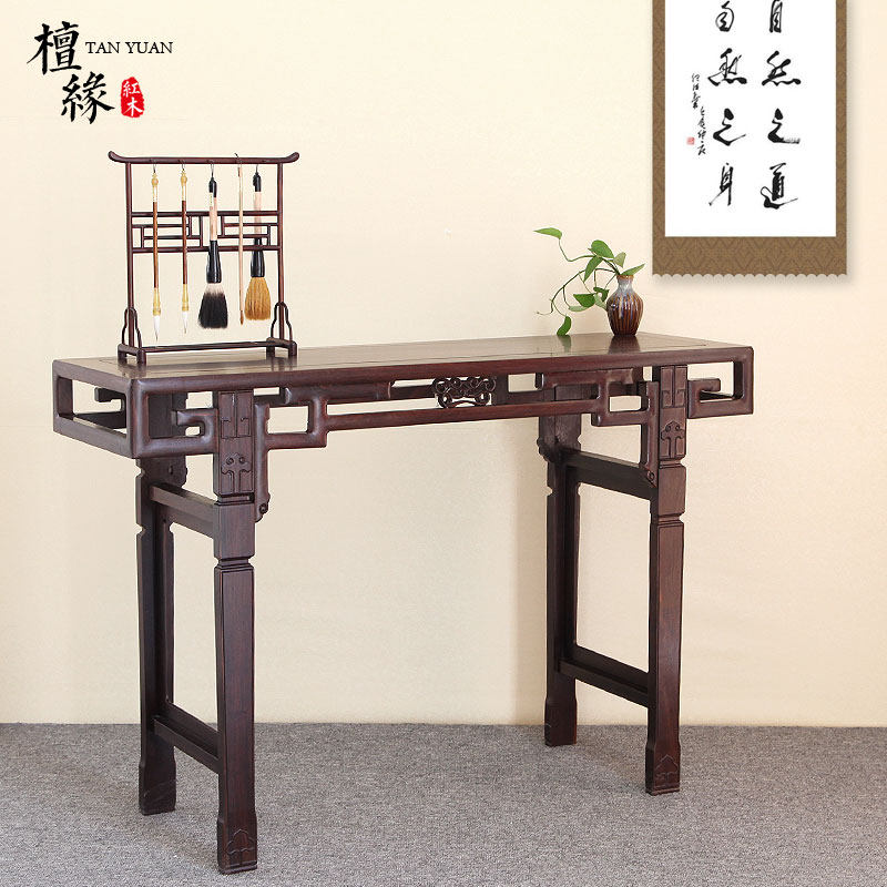 红木家具方头琴桌黑枝木古琴桌琴架仿古实木琴台中式条Z案玄关供