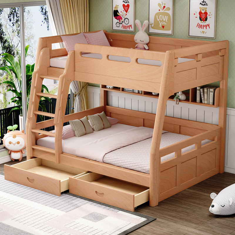 全实木上下床双层床榉木高低床子母床小户型两层儿童床上下铺木床,住宅家具,高低/子母床,淘宝优惠券,粉丝福利购,淘宝优惠卷