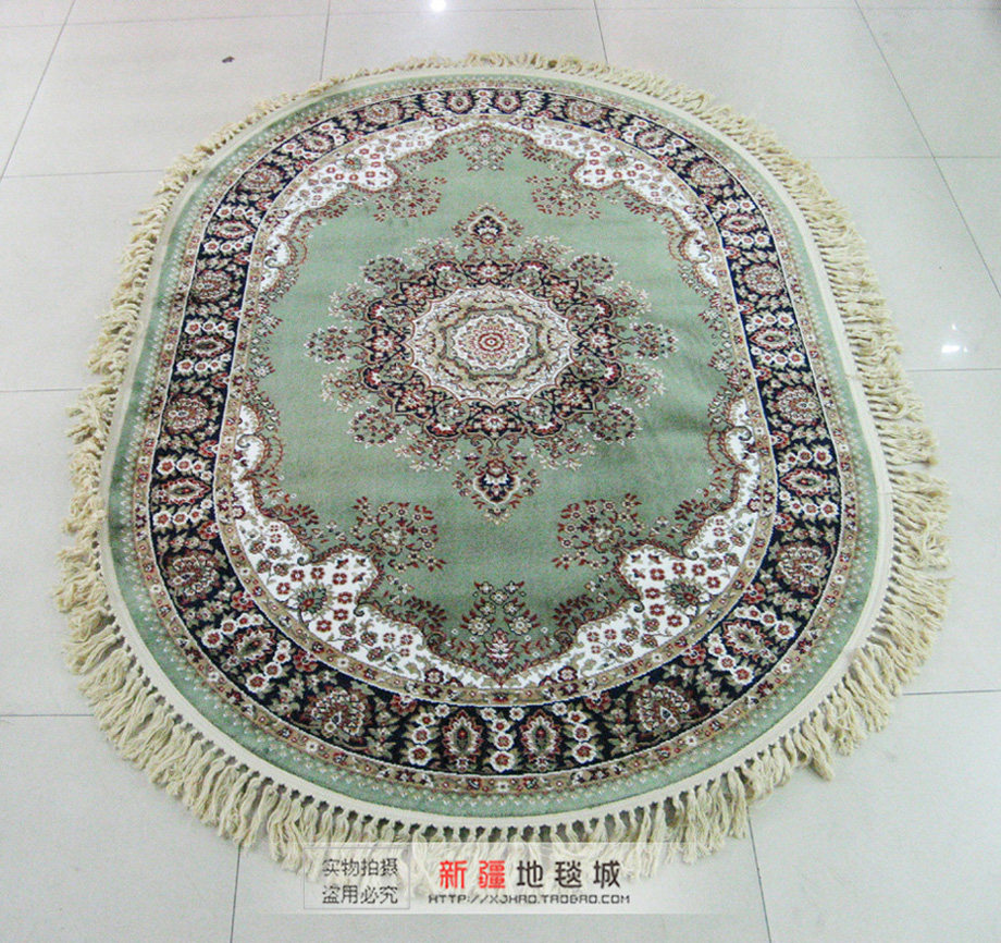 包邮新疆地毯加厚椭圆形客厅x卧室餐厅书房现代简约田园地垫进门