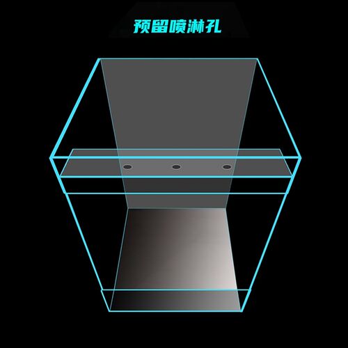 雨林缸金晶超白玻璃鱼缸植物造景微景观斜口缸玻璃定做生态雨淋缸