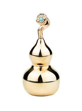 纯铜葫芦挂件招财转运摆件实心紫铜葫芦手把件工艺品送朋友礼物