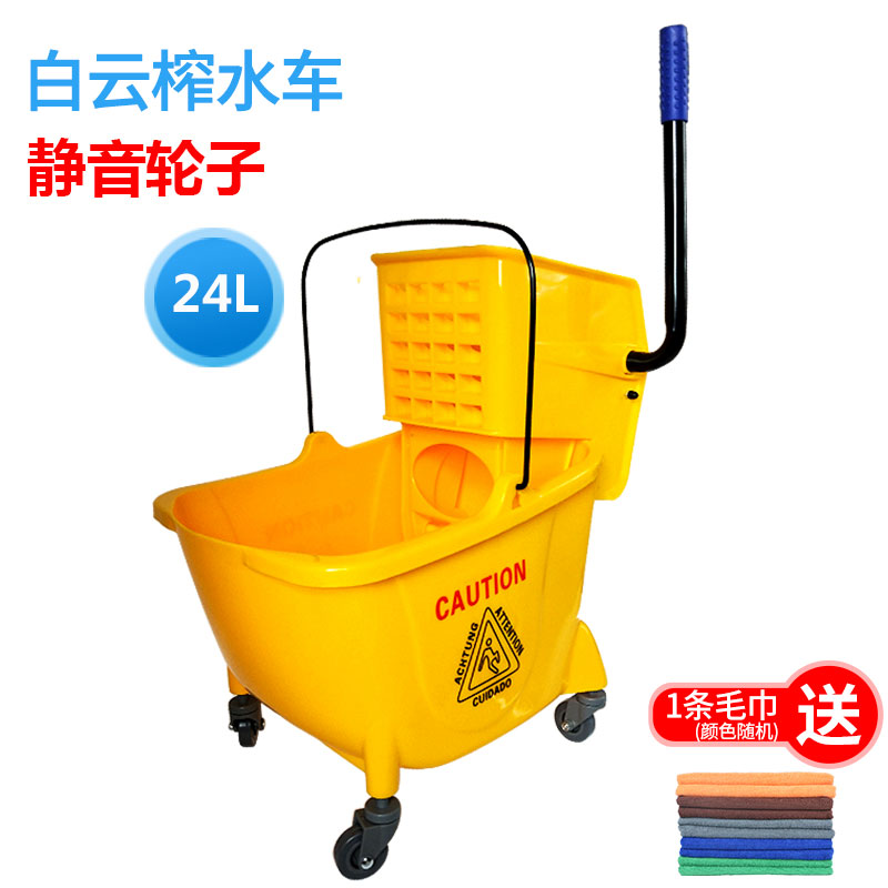 速发榨水车拖把桶挤水器免手洗拖地桶家用加厚长方形商用单桶配件