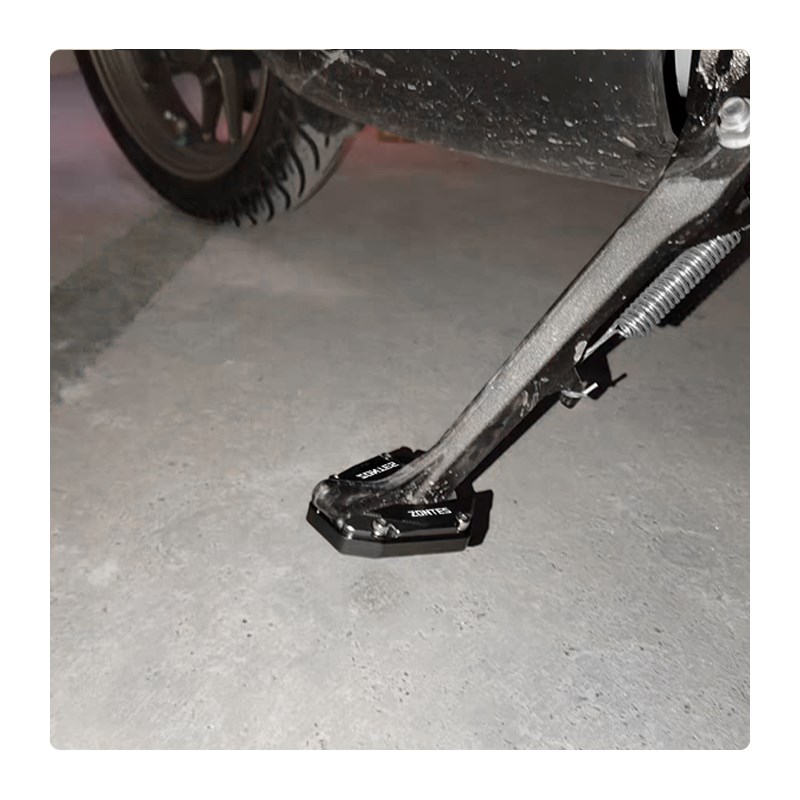 适用升仕368G改装防滑边撑垫加大底座 侧边助踢加宽脚撑支架配件