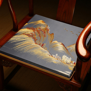 坐垫椅子椅垫红木沙发垫凳子垫餐椅座垫圈椅太师椅官帽椅垫子 中式