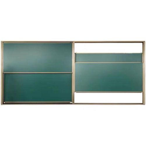 学校多媒体阶梯教室上下移动升降磁性黑板挂式组合大号绿白板2X4M