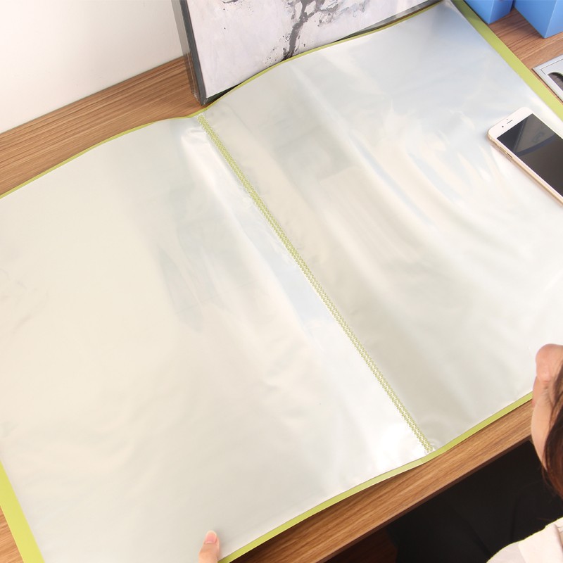 4K纸画册夹4开文件夹多层收纳册电影海报收藏册透明资料册插页袋