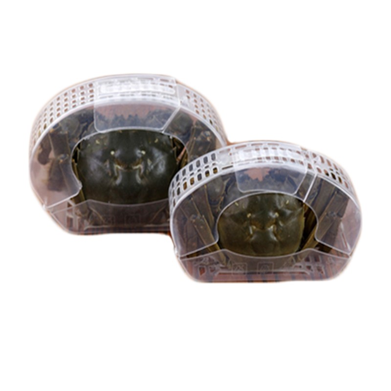 大闸蟹速装盒 螃蟹速装器 河蟹卡扣免捆扎棉绳塑料盒大闸蟹速装器