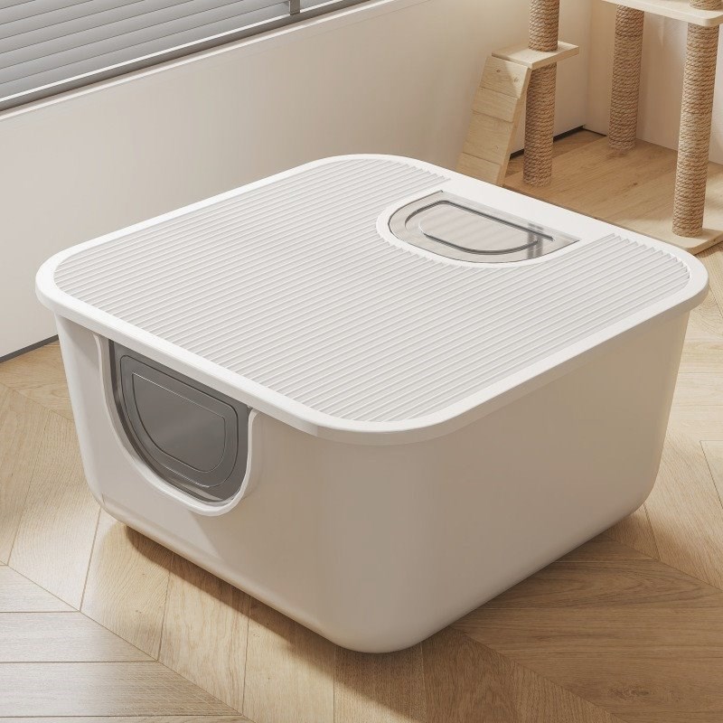 深度猫砂盆全封闭超大号防外溅猫厕所侧入顶出式猫砂盆宠物用品