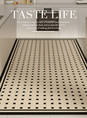 厨房地垫PVC可擦洗地毯门垫进门口脚垫防油地毯可裁Y剪入户门地垫