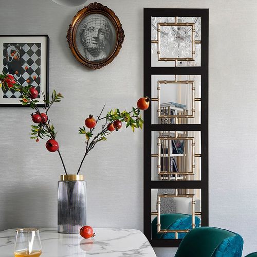 方形镜壁挂装饰镜玄关挂墙镜定制样板间挂镜入户壁饰现代中式镜子