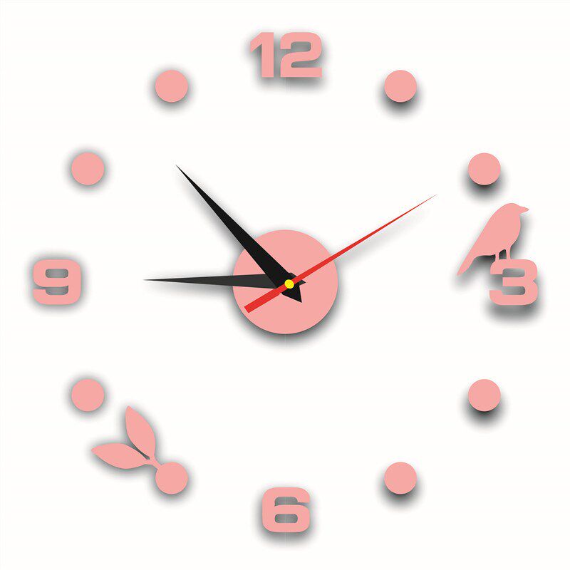 钟表静音挂钟客厅亚克力机芯扫描 艺术时钟挂表墙贴装饰挂墙 新款