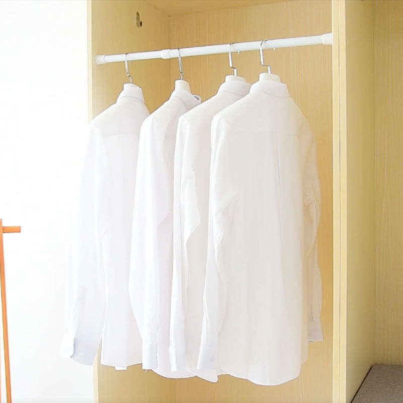 新款免打孔伸缩杆窗帘杆浴帘杆免安装晾衣杆娃娃机杆门帘半帘衣柜