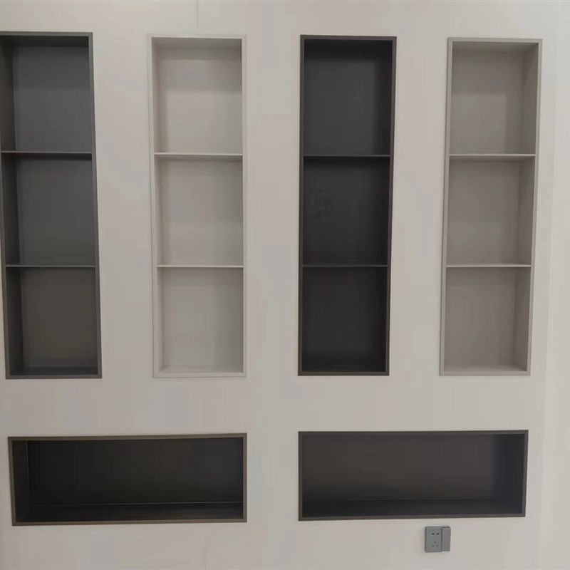 铝合金电视壁龛酒柜可横放卫生间置物架浴室壁柜奶油风双层实心铝