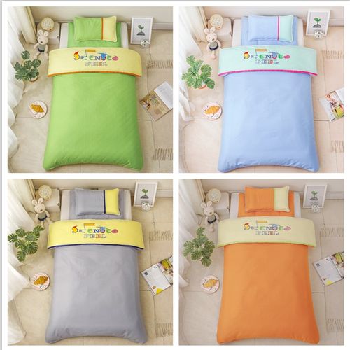 纯棉幼儿园被子三件套刺绣儿童被褥六件套宝宝夏入园午睡床上用品