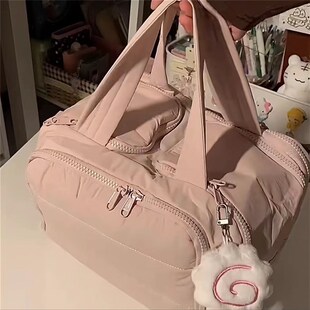 属于J人 粉色大容量化妆包女多层洗漱包学生手提轻便收纳包 收纳