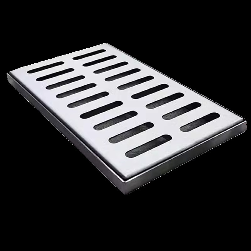 篦子不锈钢304盖板雨水井盖长方形格栅下水道排水沟庭院装饰带框